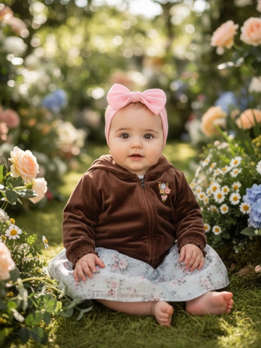 Gymboree Brown Velour Zip Hoodie - Plush Baby Girl 18-24 Months NWT